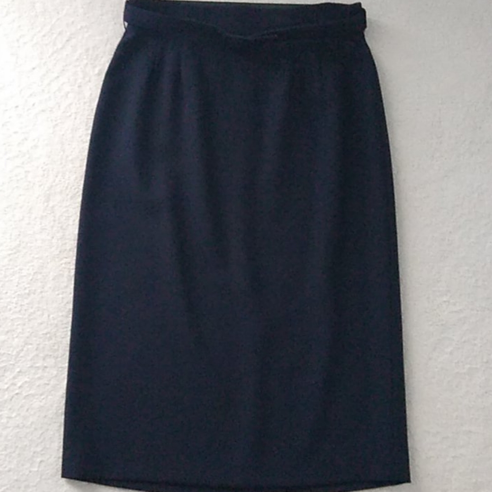 Chaus Women's Belted Navy Blue Skirt, Size 12